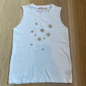 Munster white tank with stars size medium